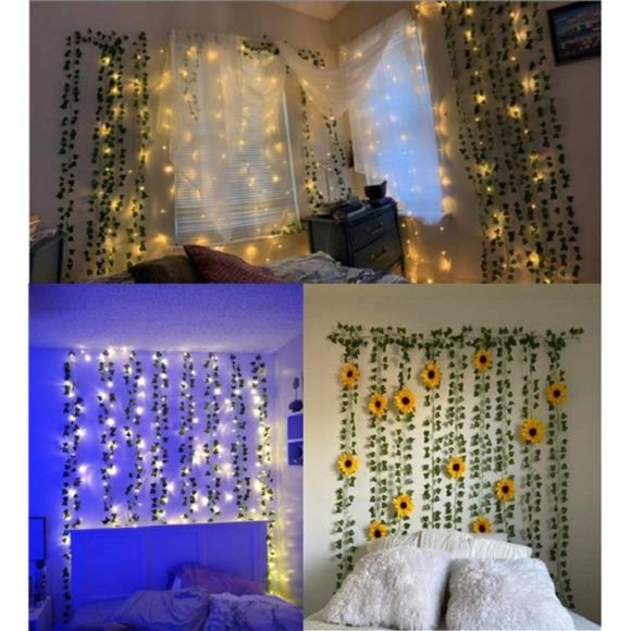 90 Ft 12 Pack Artificial Ivy Fake Vine Leaves - Picture 4 of 7